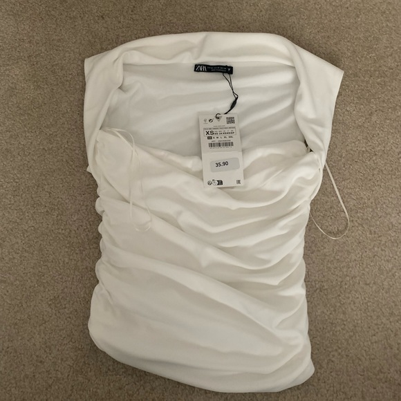 Zara white draped top - Picture 5 of 5